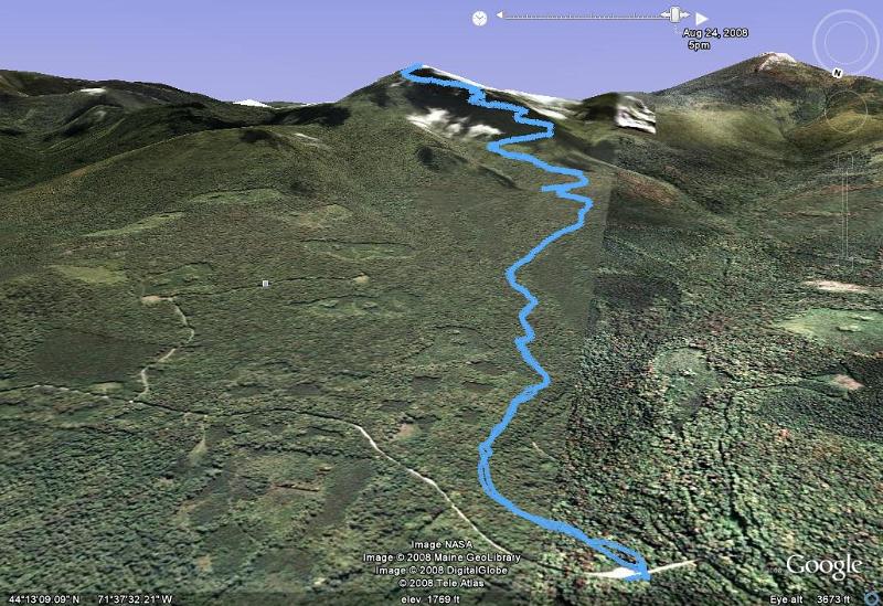 Garfield_1.jpg - The GPS kept a good track of our route to Mt. Garfield. Luckily most of the 5 mile hike was easy to moderate. The tough stuff didn't start until we got near the top.