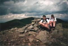 Tim and Danielle on the south summit of Moosilauke