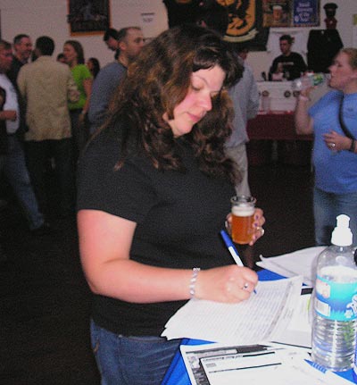 Danielle taking notes