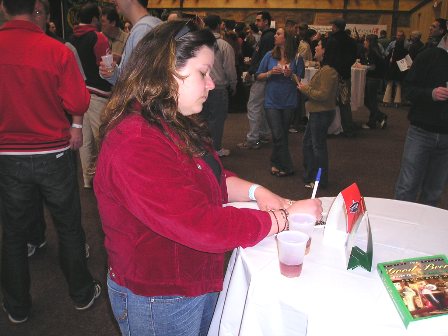 Danielle taking notes