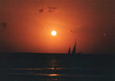 Sailing into the sunset