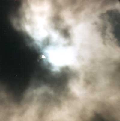 Eclipse in the clouds